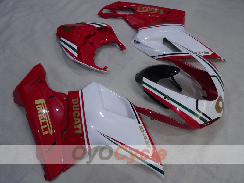 Verkleidungssatz für Einspritzung für Ducati 848, Baujahr 08-13 - Rot, Weiß - PIRELLI #OYO87906206 Hauptbild