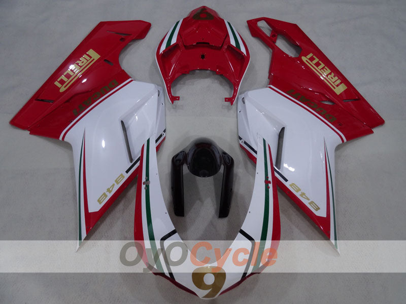 Verkleidungssatz für Einspritzung für Ducati 848, Baujahr 08-13 - Rot, Weiß - PIRELLI #OYO87906206 Zweitbild
