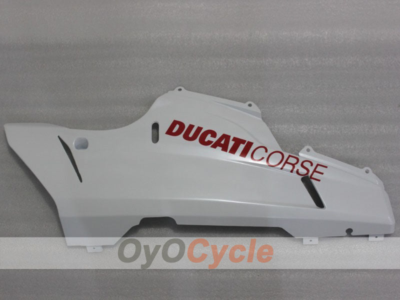 Verkleidungssatz für Einspritzung für Ducati 848, Baujahr 08-13 - Rot, Weiß - Werksstil #OYO87906209