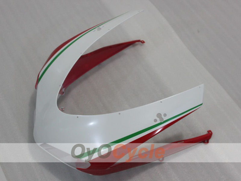 Verkleidungssatz für Einspritzung für Ducati 848, Baujahr 08-13 - Rot, Weiß - Werksstil #OYO87906209