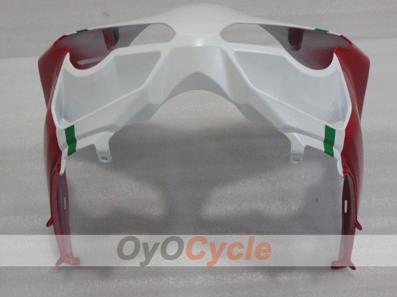 Verkleidungssatz für Einspritzung für Ducati 848, Baujahr 08-13 - Rot, Weiß - Werksstil #OYO87906209