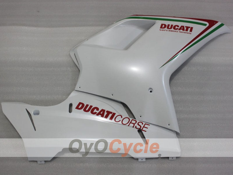 Verkleidungssatz für Einspritzung für Ducati 848, Baujahr 08-13 - Rot, Weiß - Werksstil #OYO87906209