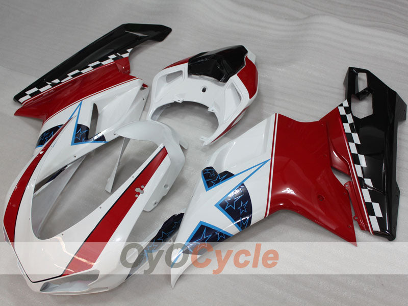 Verkleidungssatz für Einspritzung für Ducati 848, Baujahr 08-13 - Rot, Weiß, Schwarz - Individuell gestaltet #OYO87906213 Zweitbild