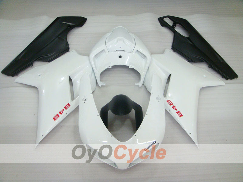Einspritzverkleidungssatz für Ducati 848, Baujahre 08-13 - Weiß, Schwarz - Werksstil #OYO87906217 Zweitbild