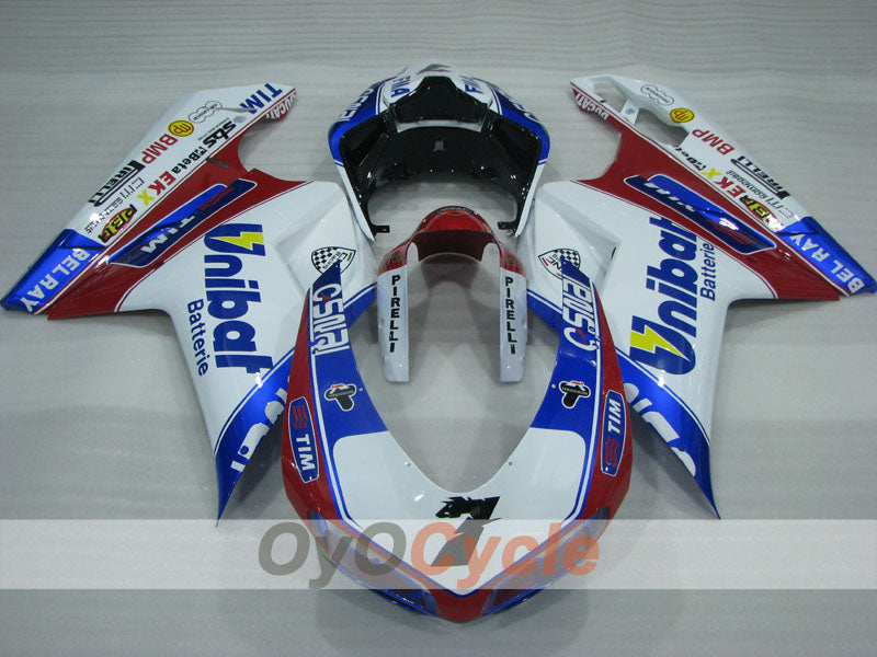 Einspritzverkleidungssatz für Ducati 848, Baujahre 08-13 - Rot, Weiß - Werksstil #OYO87906220