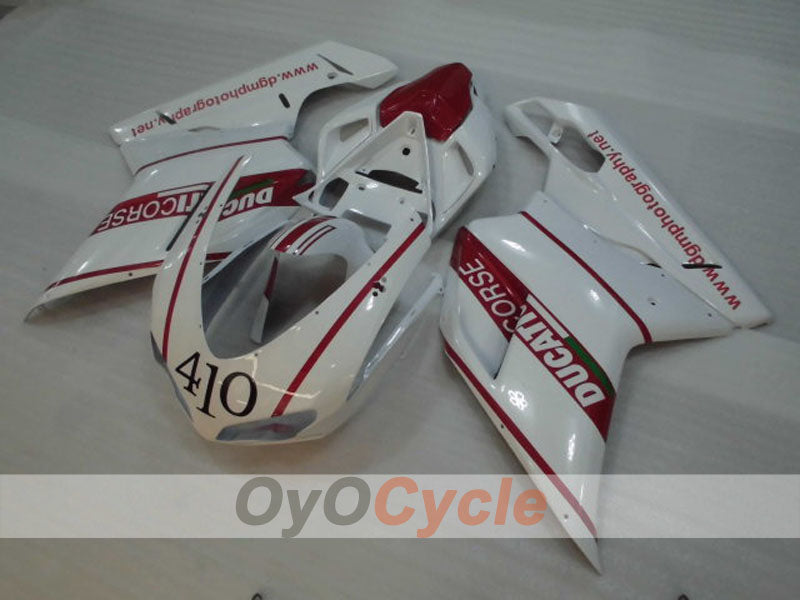 Einspritzverkleidungssatz für Ducati 1098, Baujahre 07-09 - Rot, Weiß - Werksstil #OYO87906223 Hauptbild