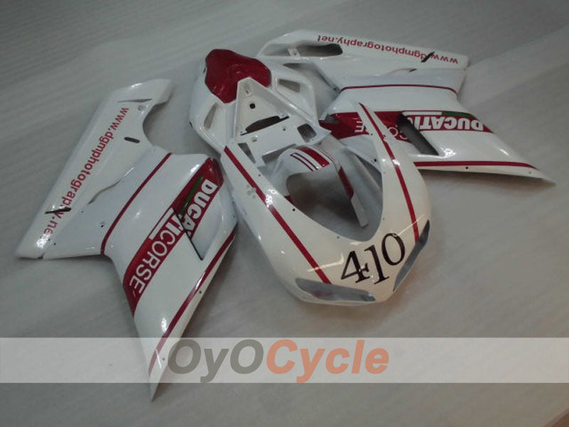 Einspritzverkleidungssatz für Ducati 1098, Baujahre 07-09 - Rot, Weiß - Werksstil #OYO87906223 Zweitbild