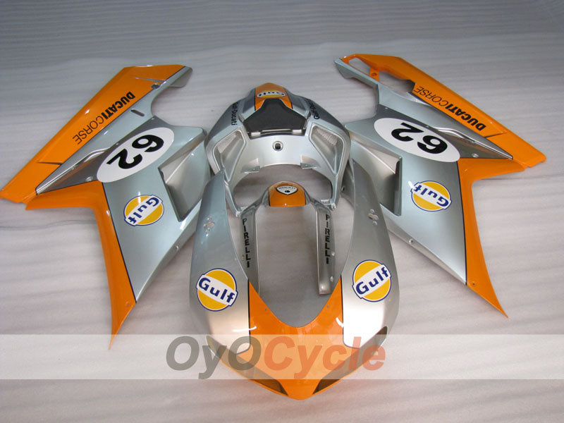 Einspritzverkleidungssatz für Ducati 1098, Baujahre 07-09 - Orange, Silber - Gulf #OYO87906224 Zweitbild