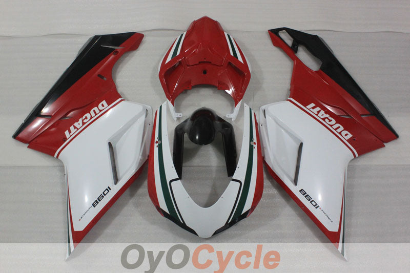 Einspritzverkleidungssatz für Ducati 1098, Baujahre 07-09 - Rot, Weiß - Werksstil #OYO87906228 Hauptbild