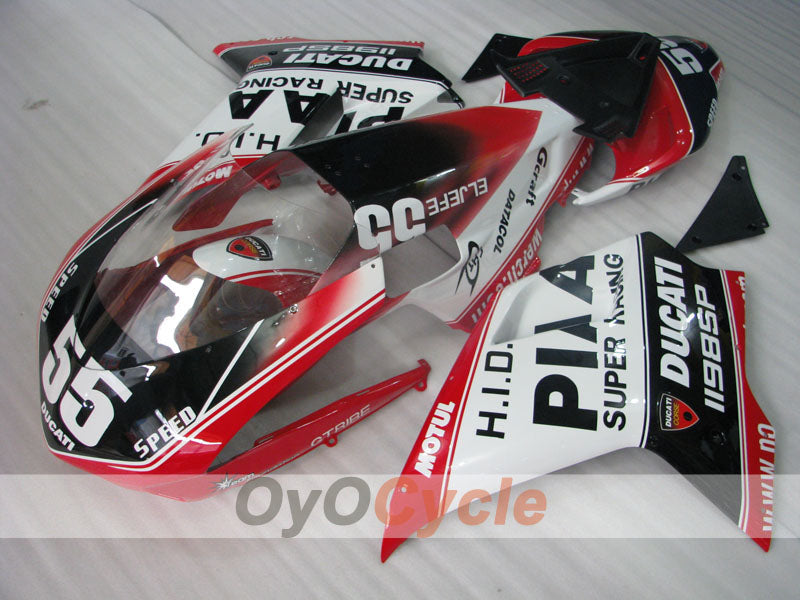 Verkleidungssatz für Einspritzung für Ducati 1098, Baujahr 07-09 - Rot, Weiß, Schwarz - PIRELLI #OYO87906231 Zweitbild