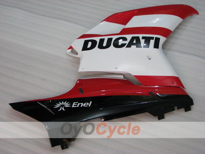 Verkleidungssatz für Einspritzmodelle, Ducati 1198, 09-11 - Rot, Weiß, Schwarz - Werksdesign #OYO87906242