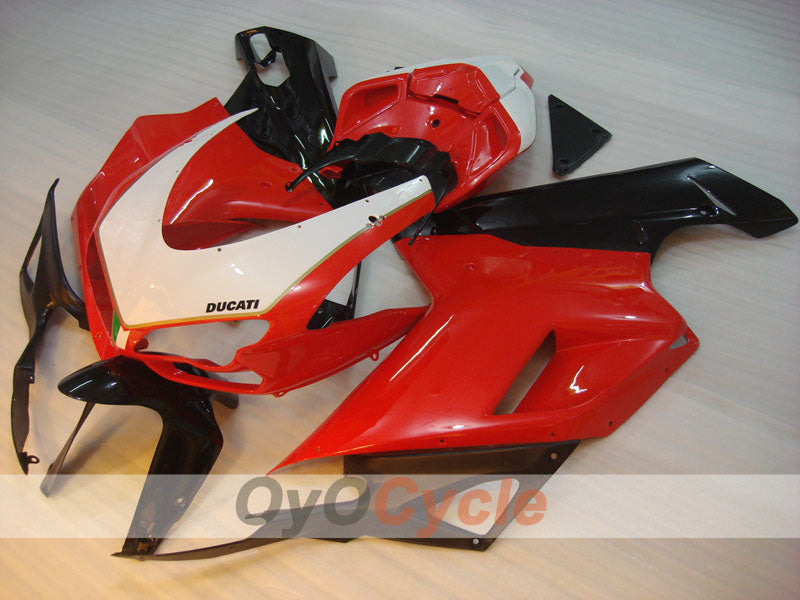 Verkleidungssatz für Einspritzmodelle, Ducati 1198, 09-11 - Rot, Weiß, Schwarz - Werksdesign #OYO87906246 Hauptbild