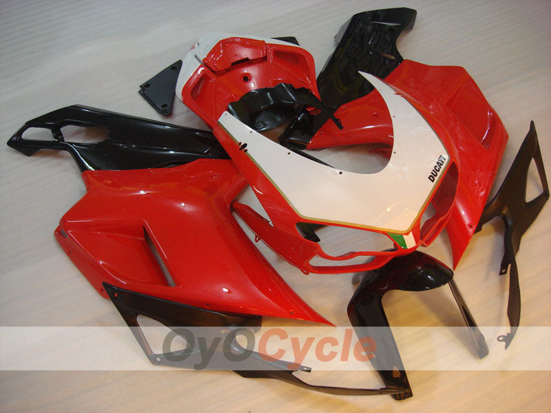 Verkleidungssatz für Einspritzmodelle, Ducati 1198, 09-11 - Rot, Weiß, Schwarz - Werksdesign #OYO87906246 Zweitbild