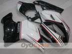 Verkleidungssatz für Einspritzmodelle, Ducati 1198, 09-11 - Weiß, Schwarz - Werksdesign #OYO87906249