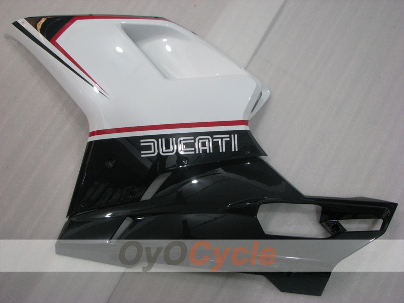 Verkleidungssatz für Einspritzmodelle, Ducati 1198, 09-11 - Weiß, Schwarz - Werksdesign #OYO87906249