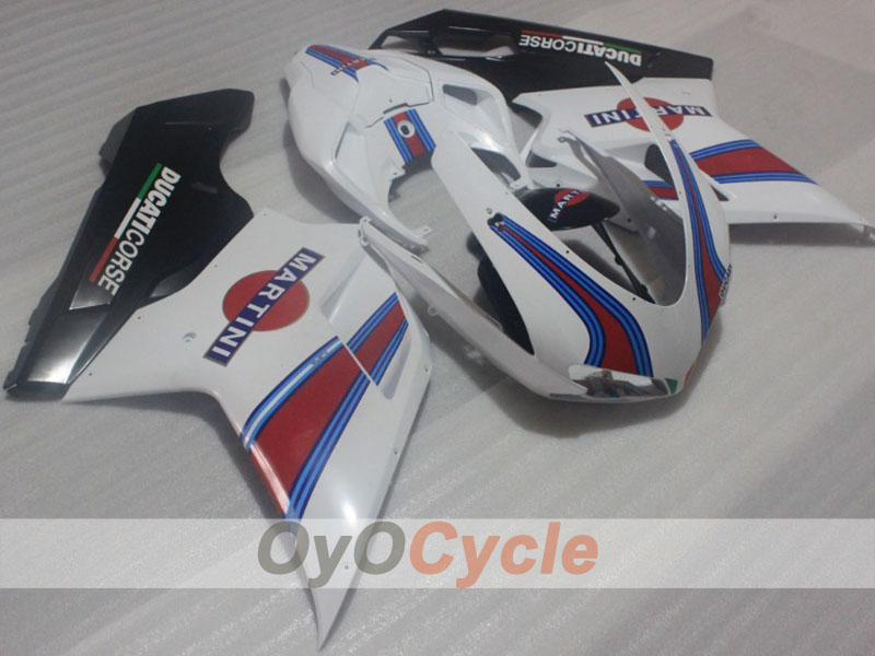 Verkleidungssatz für Einspritzmodelle, Ducati 1198, 09-11 - Rot, Weiß, Schwarz - Werksdesign #OYO87906250 Zweitbild