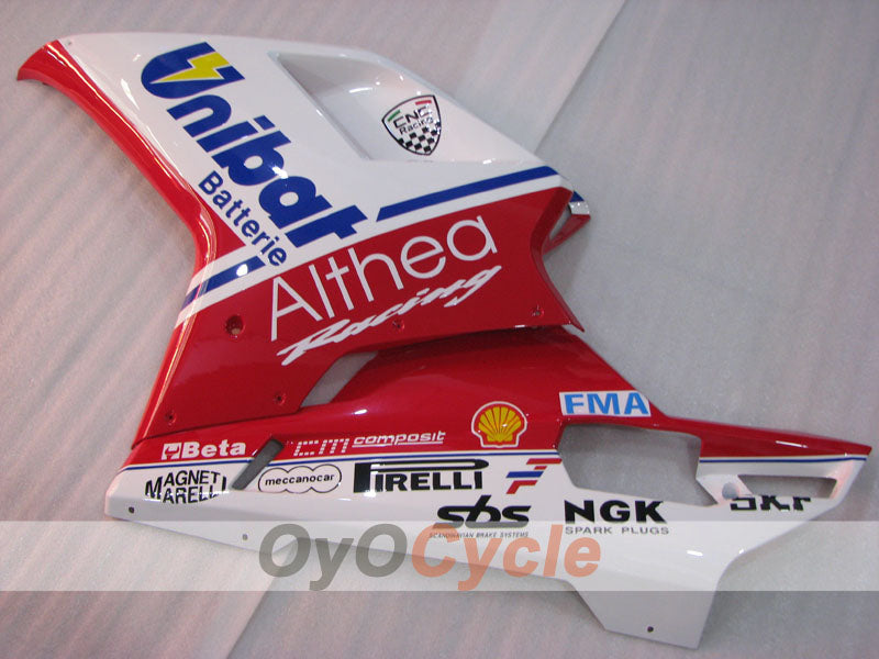 Verkleidungssatz für Einspritzmodelle, Ducati 1198, 09-11 - Rot, Weiß - Unibat #OYO87906253