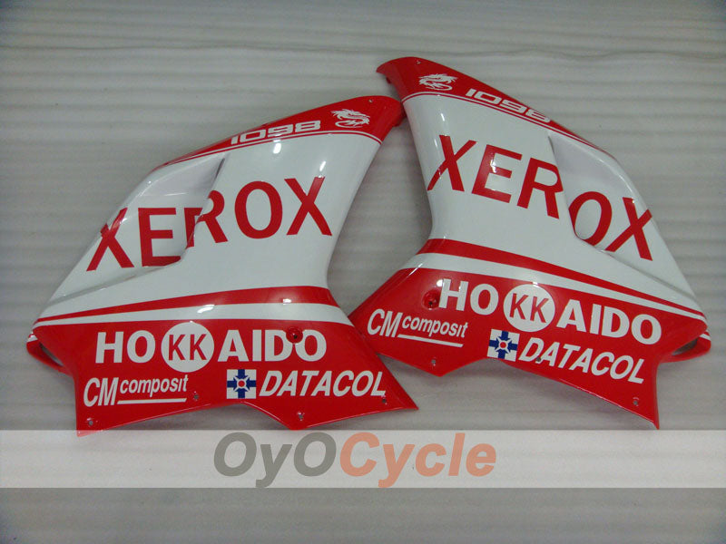 Verkleidungssatz für Einspritzmodelle, Ducati 1198, 09-11 - Rot, Weiß, Schwarz - Xerox #OYO87906254