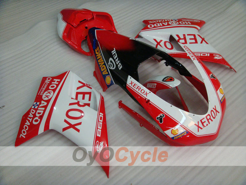 Verkleidungssatz für Einspritzmodelle, Ducati 1198, 09-11 - Rot, Weiß, Schwarz - Xerox #OYO87906254