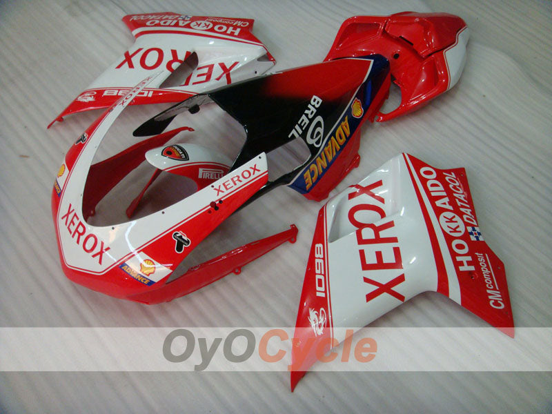Verkleidungssatz für Einspritzmodelle, Ducati 1198, 09-11 - Rot, Weiß, Schwarz - Xerox #OYO87906254 Hauptbild