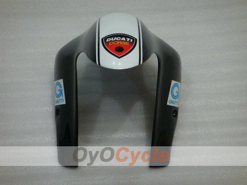 Einspritz-Verkleidungssatz für 09-11 Ducati 1198 - Weiß, Schwarz - Xerox #OYO87906255