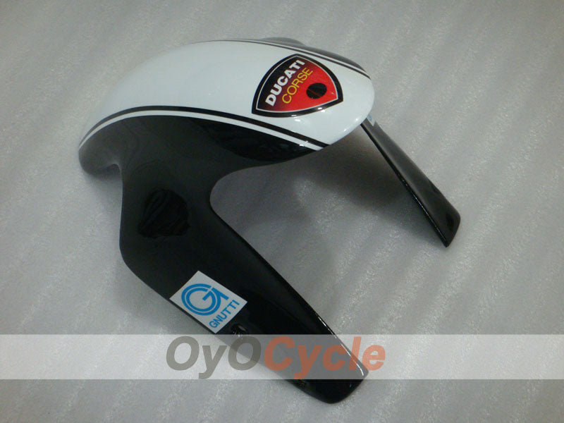Einspritz-Verkleidungssatz für 09-11 Ducati 1198 - Weiß, Schwarz - Xerox #OYO87906255