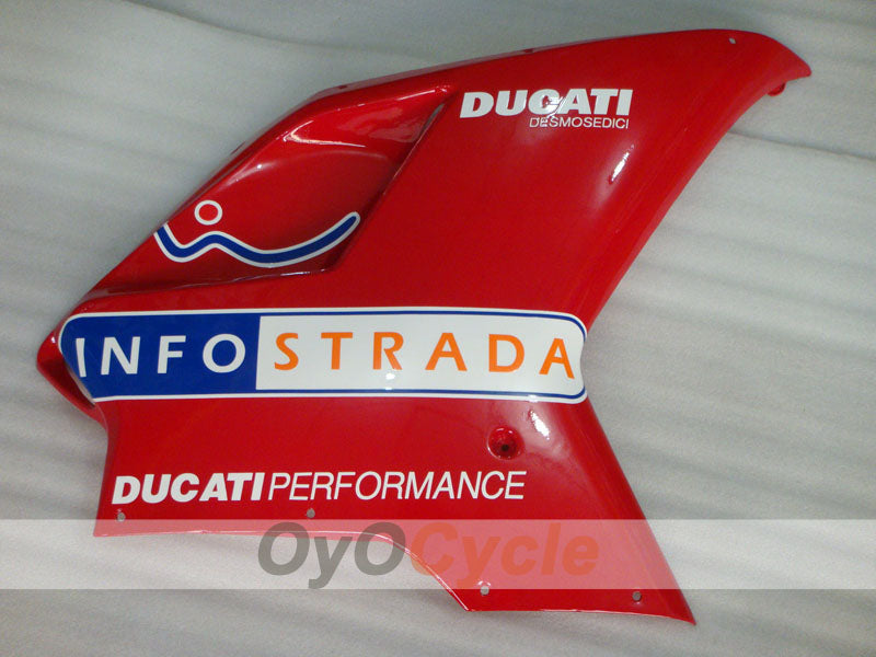 Einspritz-Verkleidungssatz für 09-11 Ducati 1198 - Rot, Schwarz - INFO STRADA #OYO87906257