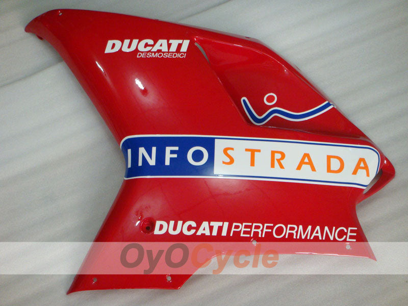 Einspritz-Verkleidungssatz für 09-11 Ducati 1198 - Rot, Schwarz - INFO STRADA #OYO87906257