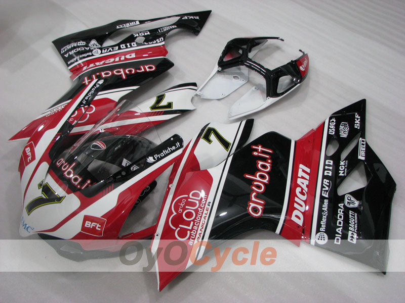 Einspritz-Verkleidungssatz für 11-14 Ducati 1199 - Rot, Weiß, Schwarz - aruba.it #OYO87906259