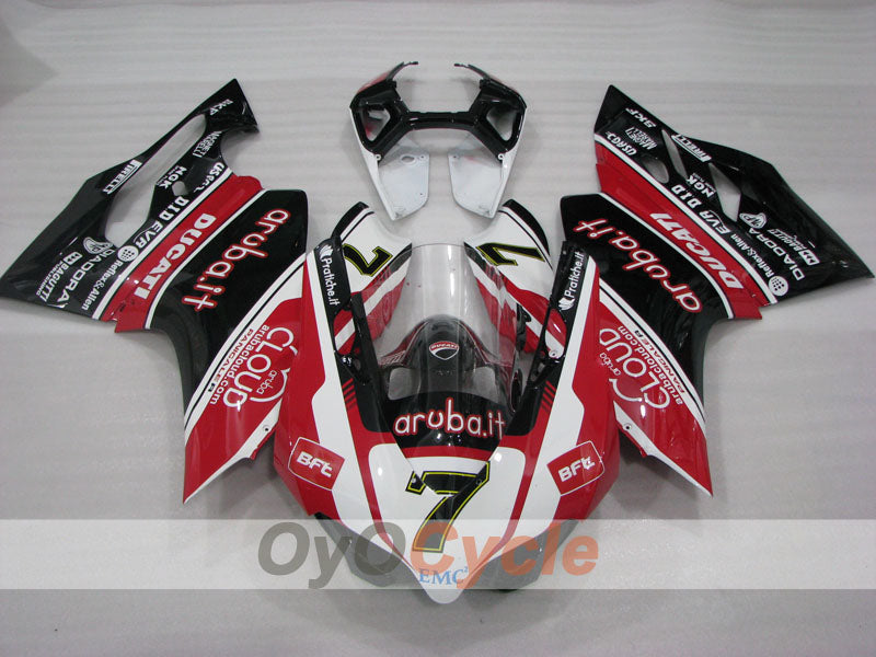Einspritz-Verkleidungssatz für 11-14 Ducati 1199 - Rot, Weiß, Schwarz - aruba.it #OYO87906259