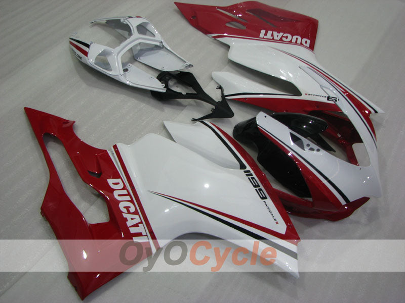 Einspritz-Verkleidungssatz für 11-14 Ducati 1199 - Rot, Weiß - Werksstil #OYO87906262 Hauptbild