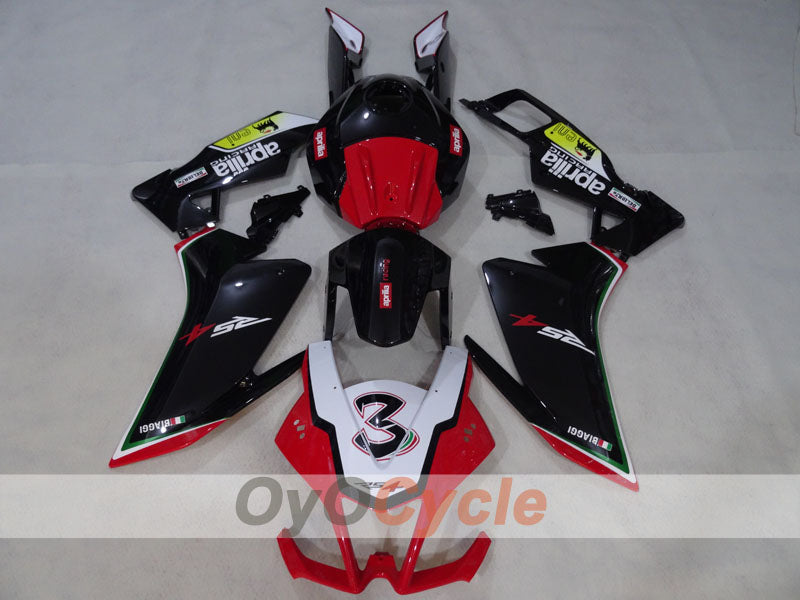 Verkleidungssatz für Aprilia RSV4 09-14 - Rot, Weiß, Schwarz - Werksstil #OYO87906286