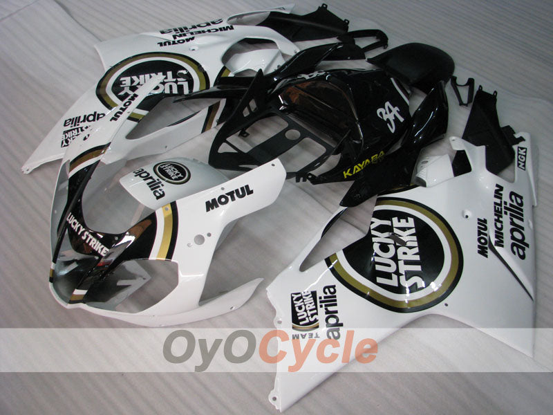 Verkleidungssatz für Aprilia RSV1000R 03-06 - Weiß, Schwarz - Lucky Strike #OYO87906292 Hauptbild