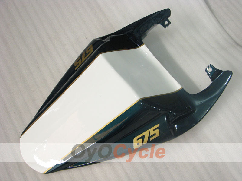 Spritzguss-Verkleidungssatz für Triumph Daytona 675 06-08 - Weiß, Schwarz - Werksstil #OYO87906300