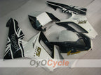 Spritzguss-Verkleidungssatz für Triumph Daytona 675 06-08 - Weiß, Schwarz - Werksstil #OYO87906300