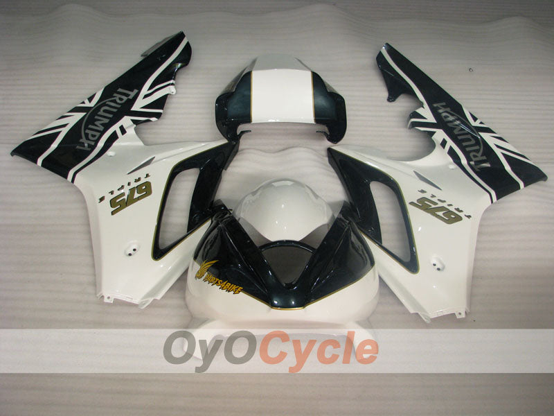 Spritzguss-Verkleidungssatz für Triumph Daytona 675 06-08 - Weiß, Schwarz - Werksstil #OYO87906300 Zweitbild