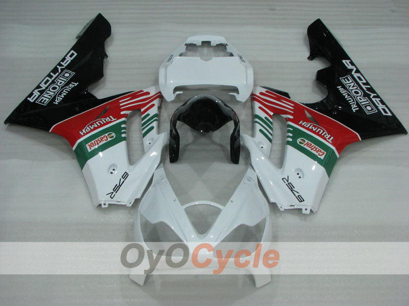 Spritzguss-Verkleidungssatz für Triumph Daytona 675 06-08 - Grün, Weiß, Schwarz - Castrol #OYO87906302 Zweitbild