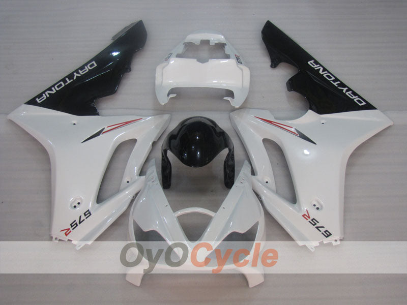 Spritzguss-Verkleidungssatz für Triumph Daytona 675 06-08 - Weiß, Schwarz - Werksstil #OYO87906304 Zweitbild