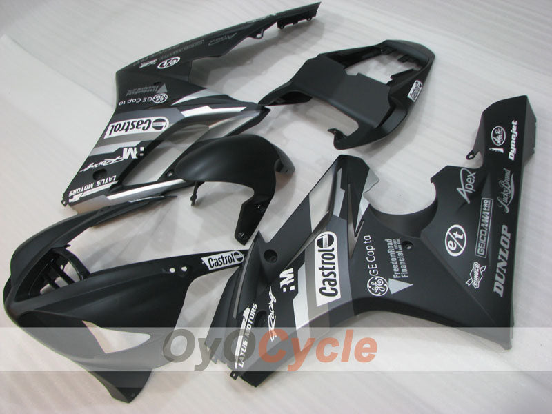 Einspritz-Verkleidungssatz für Triumph Daytona 675 09-12 - Schwarz, Matt - Castrol #OYO87906308 Hauptbild