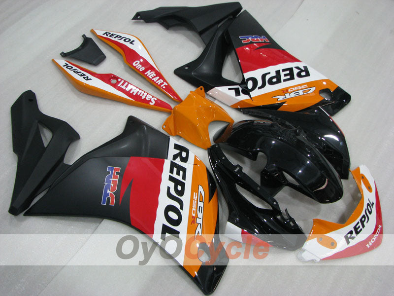 Verkleidungssatz mit Einspritzung für 11-16 CBR250RR - Orange, Weiß, Schwarz - PEPSI #OYO87906319 Zweitbild