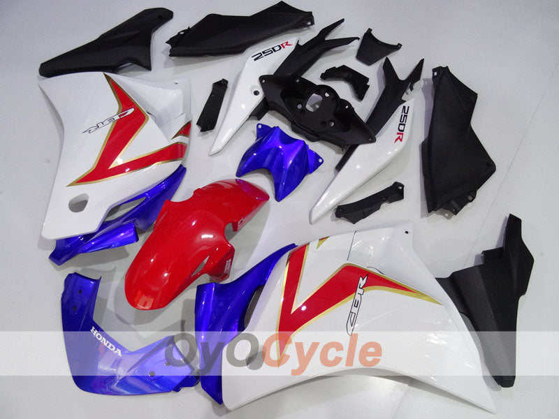 Verkleidungssatz mit Einspritzung für 11-16 CBR250RR - Rot, Blau, Weiß - Werksstil #OYO87906320 Hauptbild