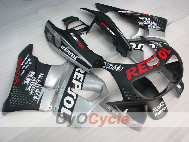 Verkleidungssatz für 94-95 CBR900RR - Schwarz, Silber - Repsol #OYO87906344 Hauptbild