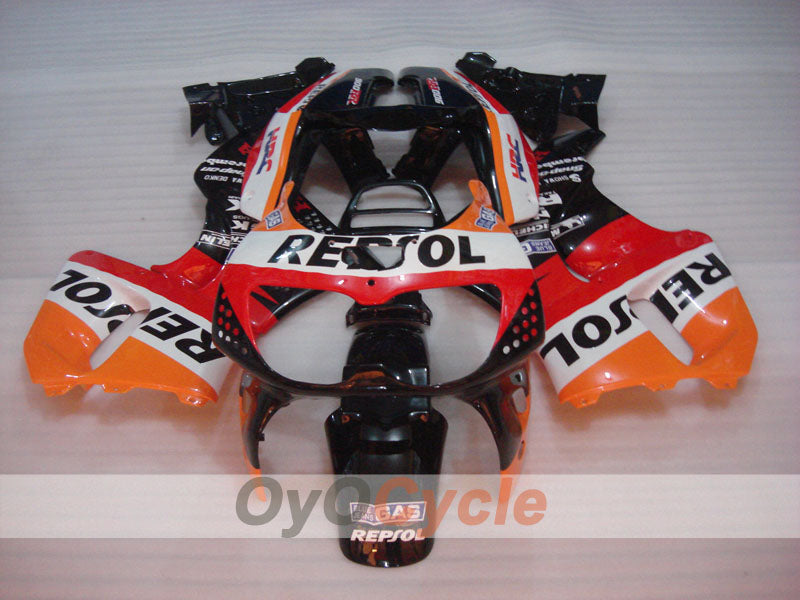 Verkleidungssatz für 94-95 CBR900RR - Rot, Orange, Schwarz - Repsol #OYO87906346 Zweitbild