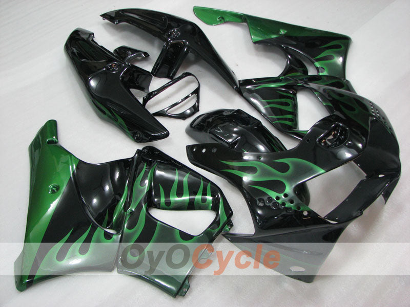 Verkleidungssatz für CBR919RR 98-99	 - Grün, Schwarz - Flammenmuster #OYO87906380 Zweitbild