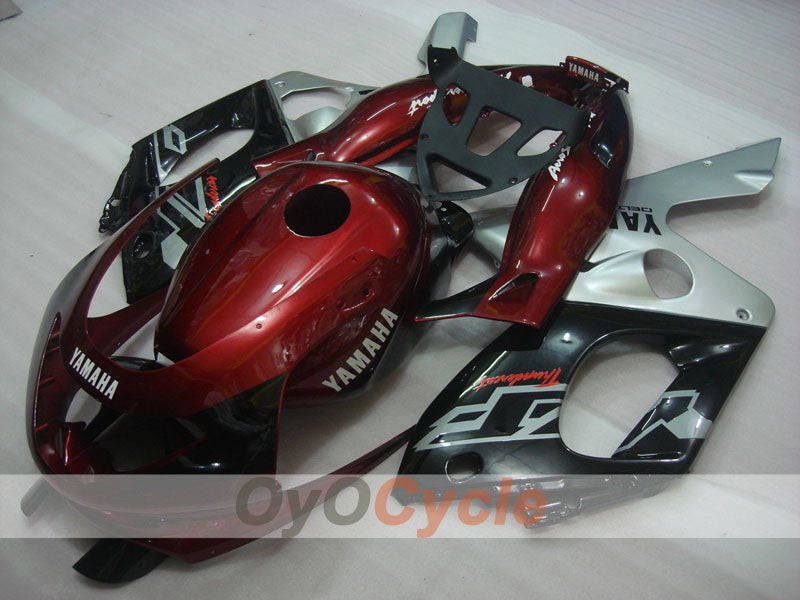 Spritzguss-Verkleidungssatz für 97-07 YZF600R - Weinrot, Schwarz - Werksstil #OYO87906404 Zweitbild