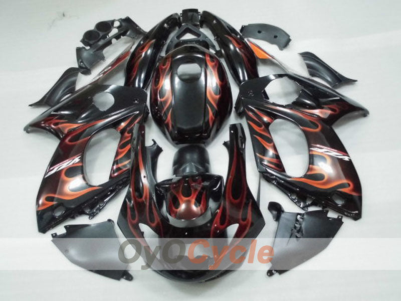 Einspritzverkleidungs-Kit für YZF600R 97-07 - Orange, Schwarz - Flamme #OYO87906406 Zweitbild