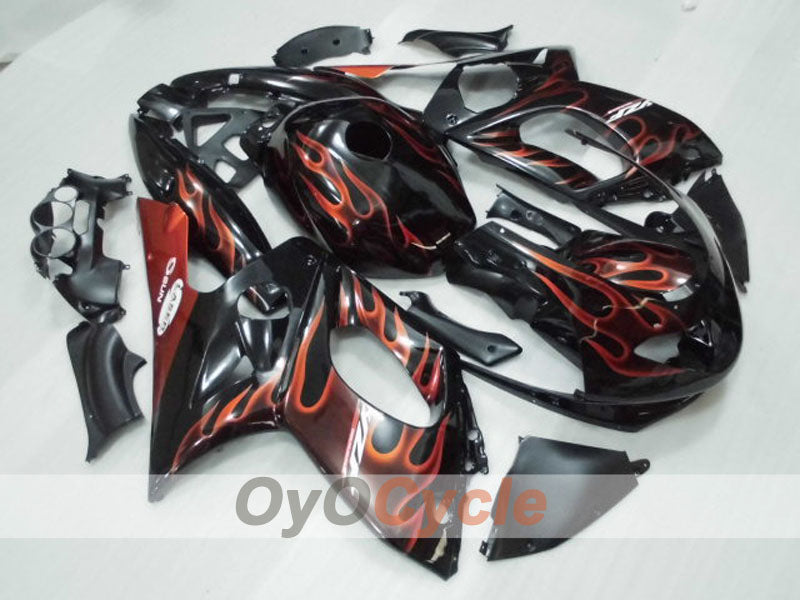 Einspritzverkleidungs-Kit für YZF600R 97-07 - Orange, Schwarz - Flamme #OYO87906406 Hauptbild