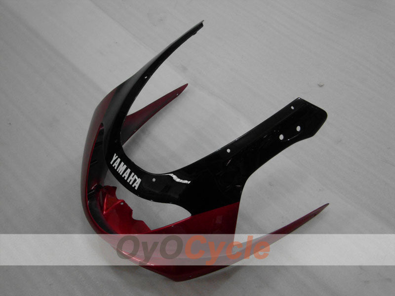 Einspritzverkleidungssatz für YZF600R 97-07 - Weinrot, Schwarz - Ohne Aufkleber / Dekor, Werksdesign #OYO87906421