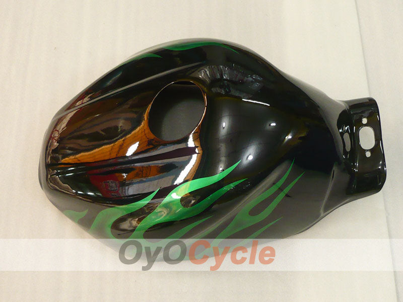 Einspritzverkleidungssatz für YZF600R 97-07 - Grün, Schwarz - Flamme #OYO87906422
