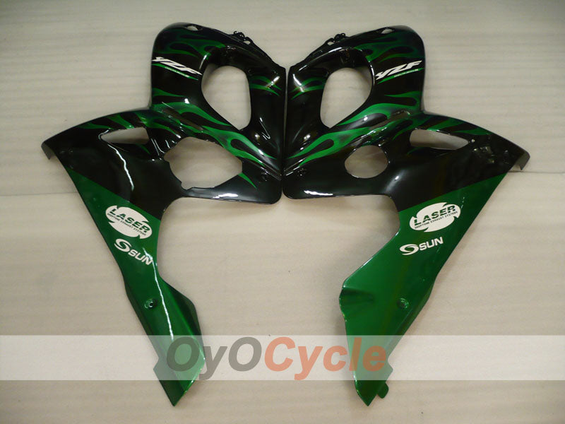 Einspritzverkleidungssatz für YZF600R 97-07 - Grün, Schwarz - Flamme #OYO87906422